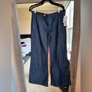 NWT Vintage DKNY Dark Blue Wide Leg Jeans